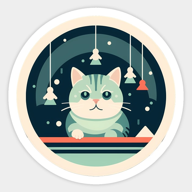 American Shorthair Cat Sticker by logiamerch